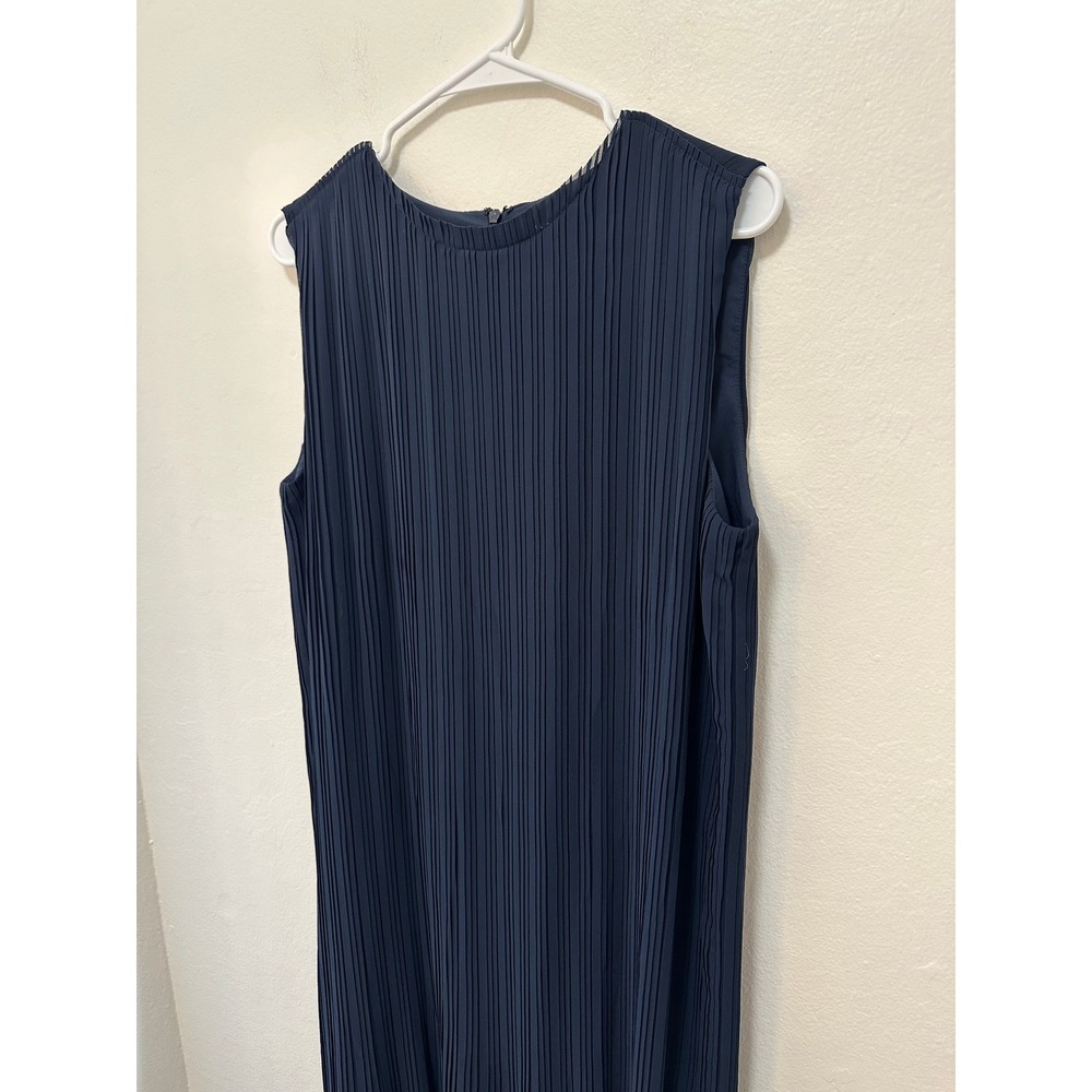 Club Monaco Pleated High‎ Low Dress Navy Blue, Size 10 - Picture 5 of 11